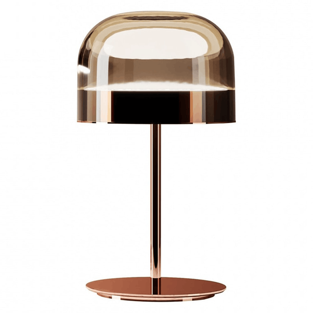 Equatore ambient light, bedside lamp, metal table lamp, rosegold