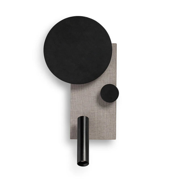 Wall-mounted coat rack with black and gray design on a white background