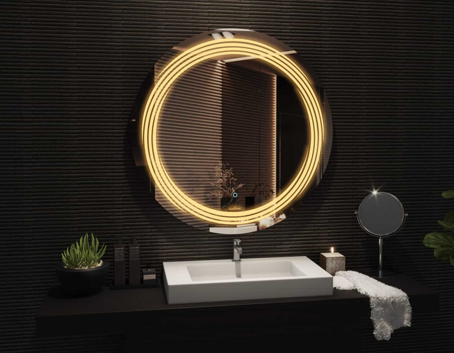 Round Wall Mirror With Lights