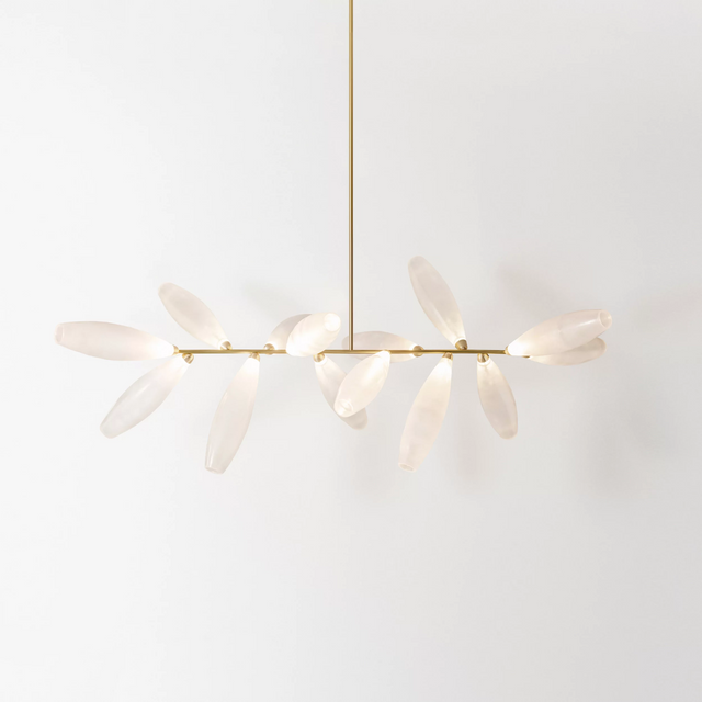 horizontal petal like chandelier