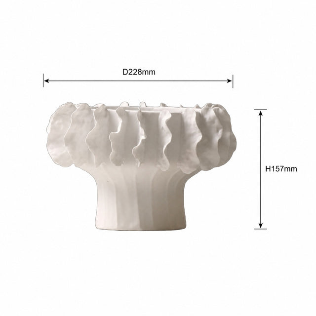 Ruffle Sculptural Vase