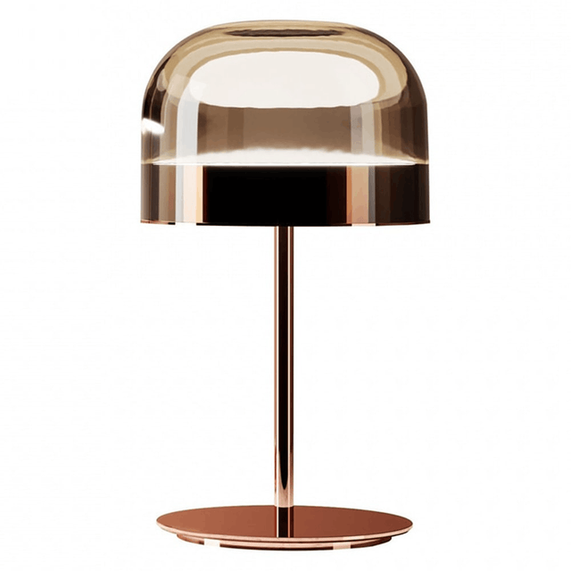 Equatore ambient light, bedside lamp, metal table lamp, rosegold 