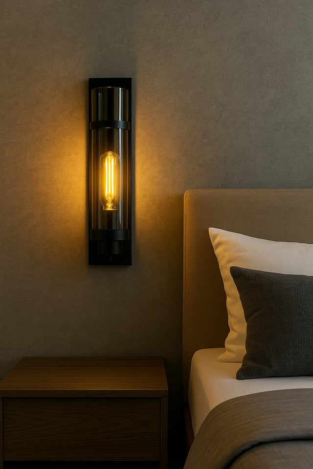 Obsidian Tube Wall Light
