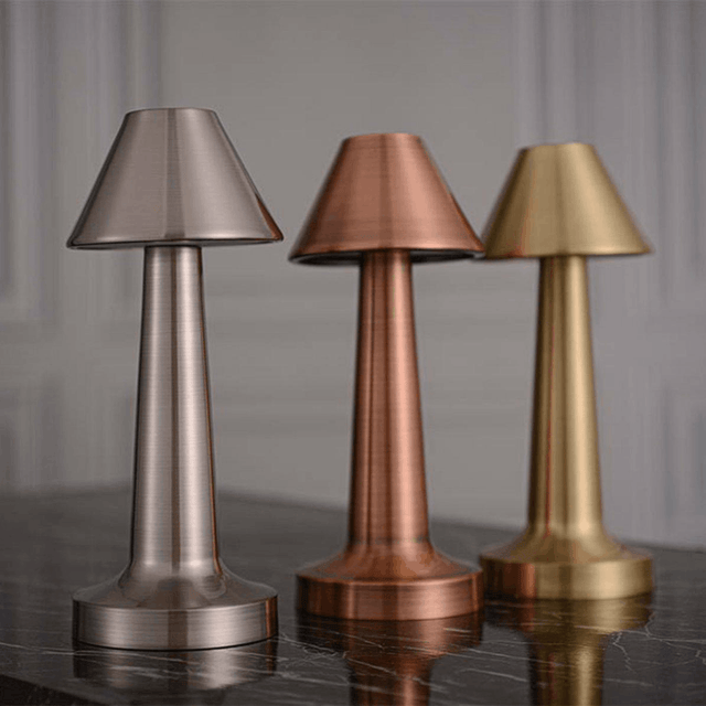 Pyramid Portable LED Table Lamp dimmable, gifting product, gold, metal table lamp, study table, Table lamp 